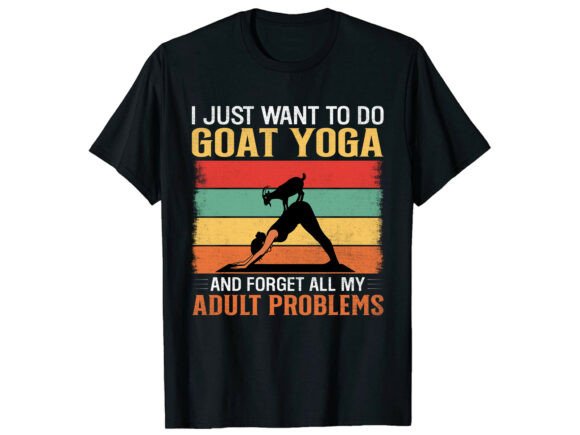 Funny Goat Yoga Adult Problems T-Shirt Review