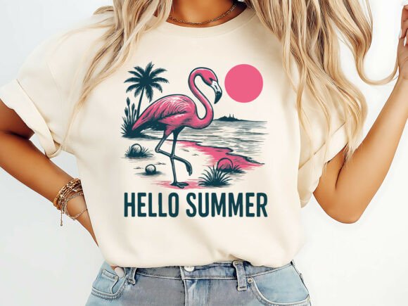 Hello Summer Flamingo Retro T-Shirt Review