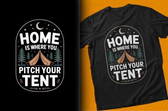 Home Pitch Tent Camping Hiking T-shirt